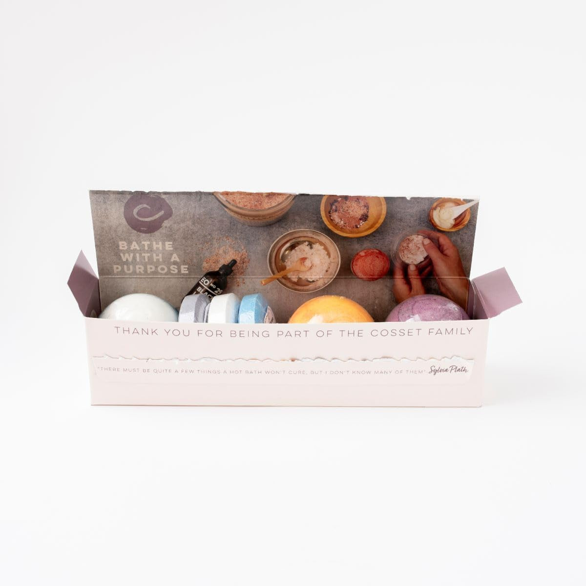 Bath Bomb - Anxious AF Gift Box Bubble Bath Bombs for Him or Her - Anxiety Relief Set with Natural Ingredients - 6Pcs