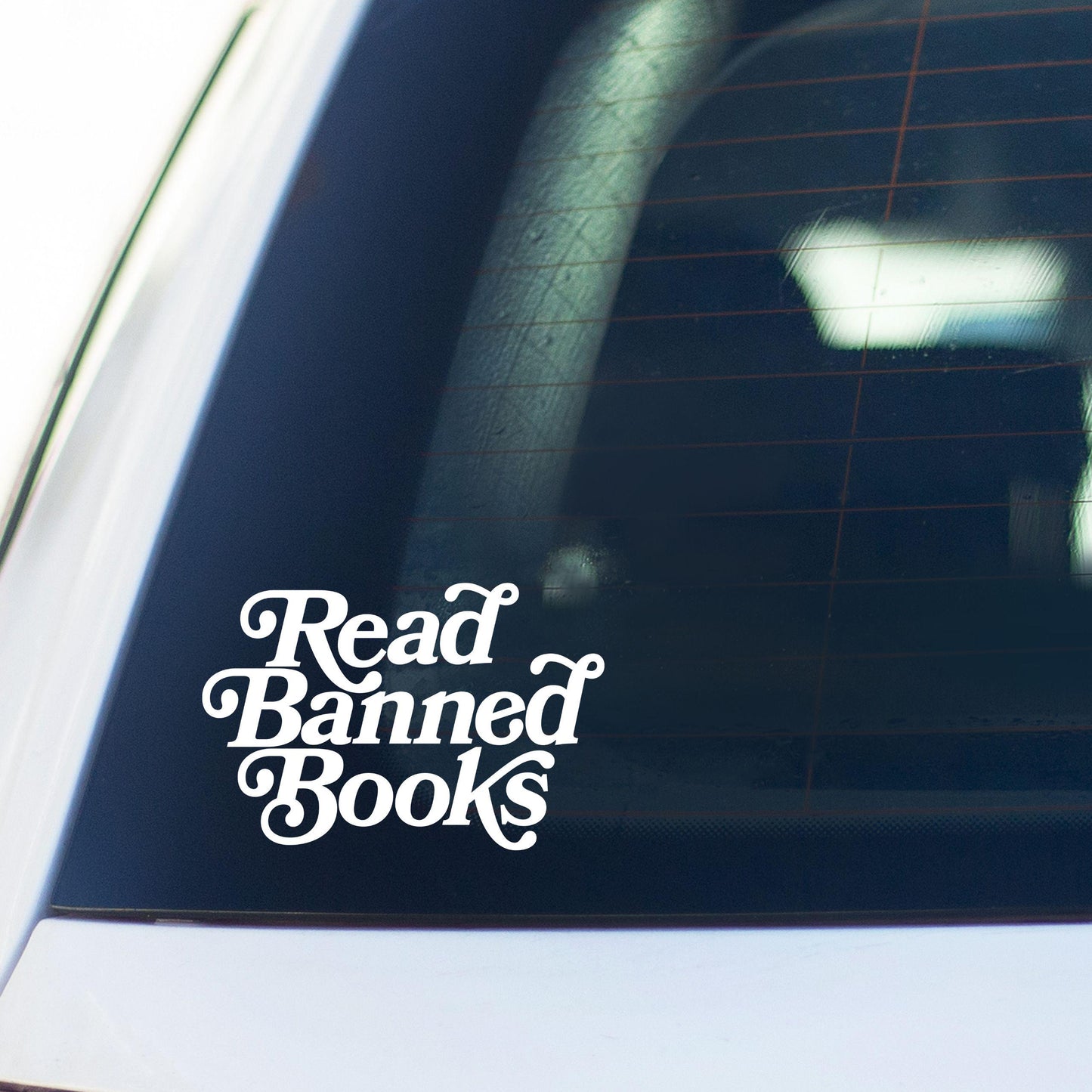 Read Banned Books Vinyl Car Decal