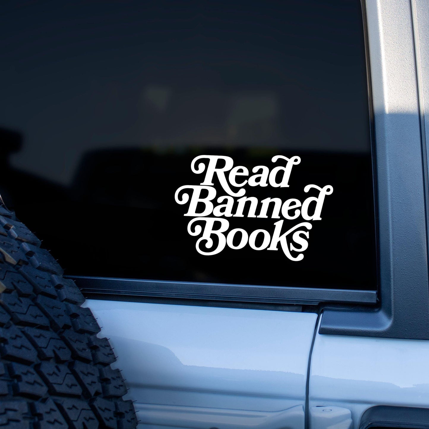 Read Banned Books Vinyl Car Decal