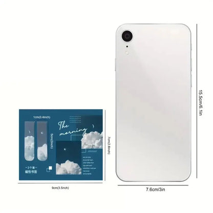 2Pcs Forest Landscape Magnetic Bookmark for Pages Books Readers
