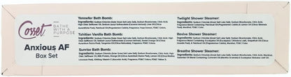 Bath Bomb - Anxious AF Gift Box Bubble Bath Bombs for Him or Her - Anxiety Relief Set with Natural Ingredients - 6Pcs