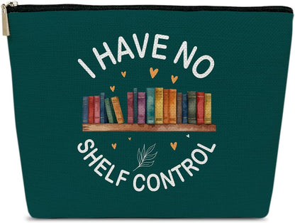 Book Lovers Gifts Bag, Small Cosmetic/Trinket Bag, "I Have No Shelf Control"
