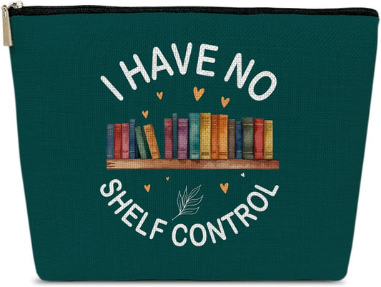 Book Lovers Gifts Bag, Small Cosmetic/Trinket Bag, "I Have No Shelf Control"