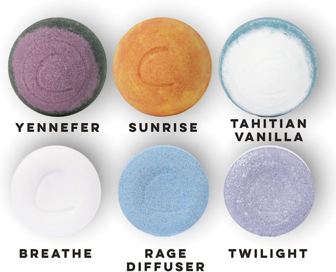 Bath Bomb - Anxious AF Gift Box Bubble Bath Bombs for Him or Her - Anxiety Relief Set with Natural Ingredients - 6Pcs