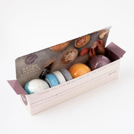 Bath Bomb - Anxious AF Gift Box Bubble Bath Bombs for Him or Her - Anxiety Relief Set with Natural Ingredients - 6Pcs